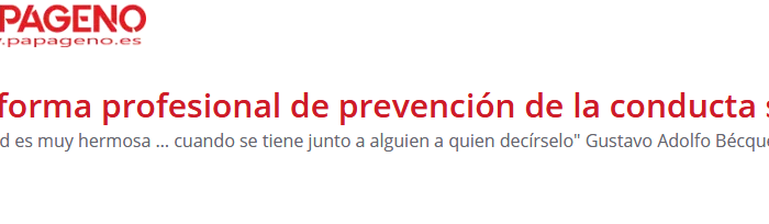 papageno, plataforma profesional prevención suicidios.